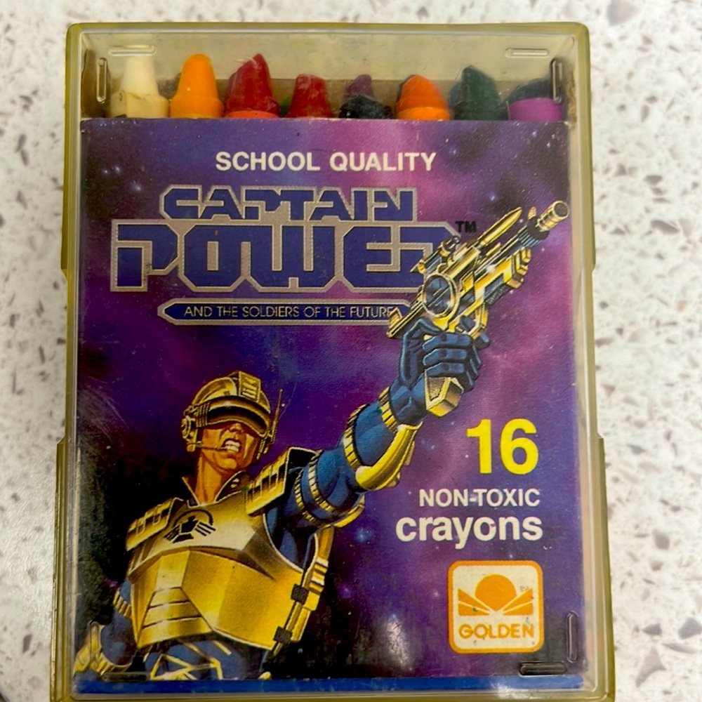 1987 Non-Toxic Captain Power Crayons